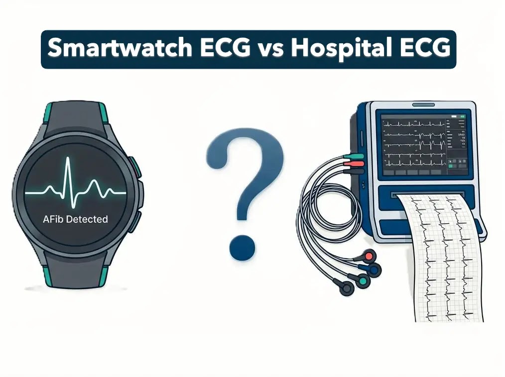 How Does a Smartwatch ECG Differ from a Clinical ECG? (Comparison)